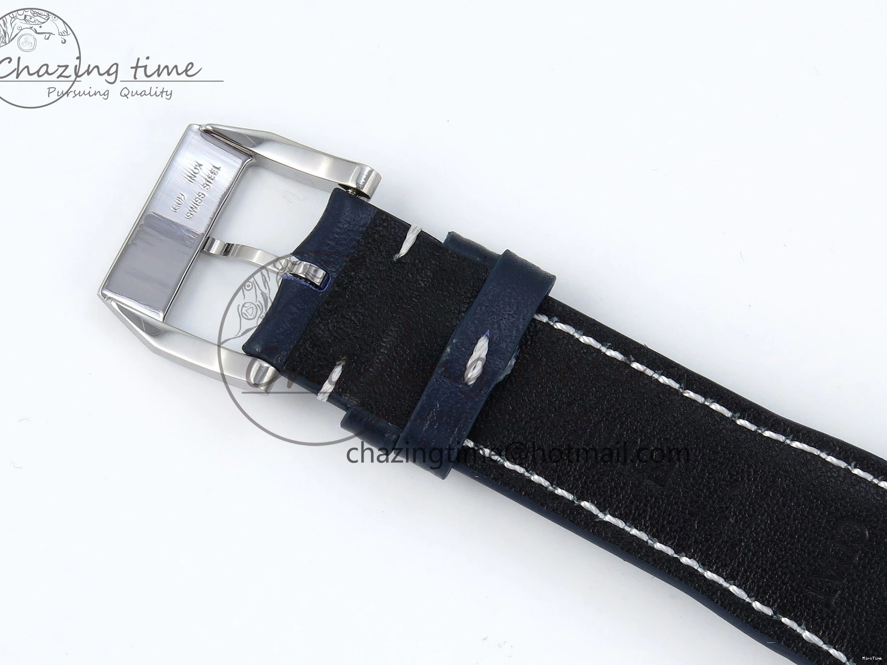MIROTIME 0401 DailyWear Pilot Mark XX BLSF 1:1 Best Edition Blue Dial on Blue Leather Strap MIYOTA 7022